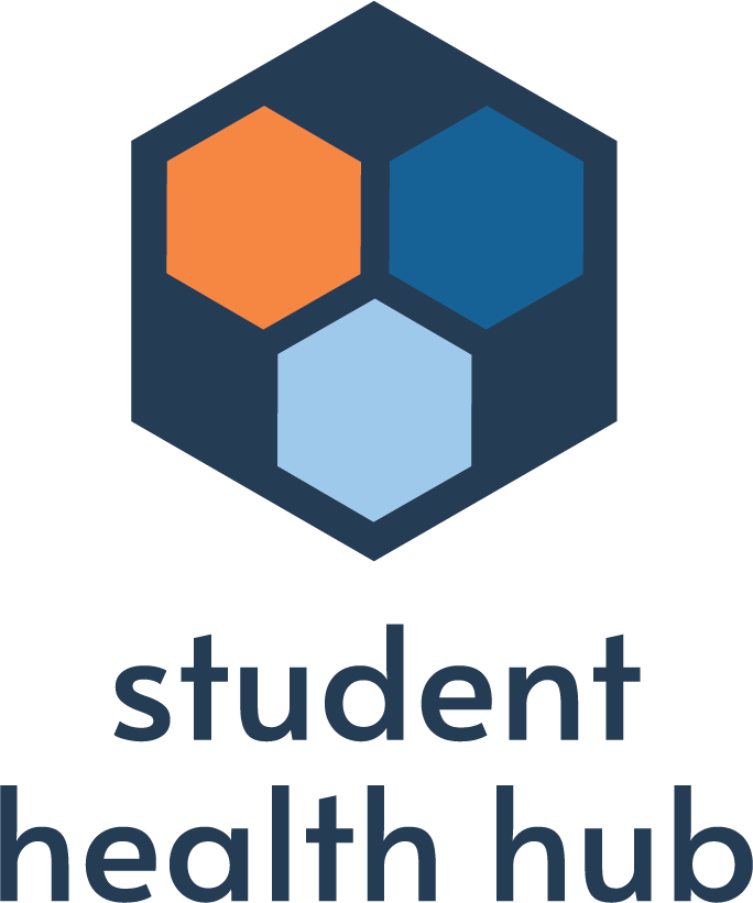 SHH-logo_vertical-square (1) Vertical Student Health Hub logo with blue and orange coloring.